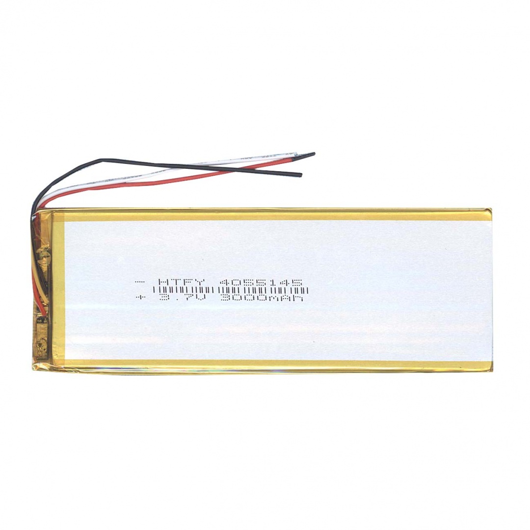 Аккумулятор Li-Pol (батарея) 4*55*145мм 3pin 3.7V/3000mAh