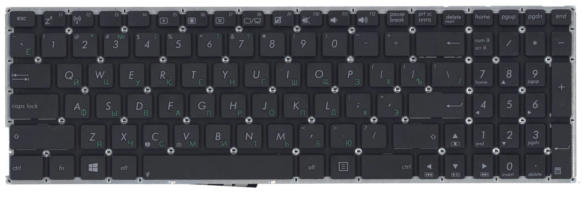 Клавиатура ASUS X556UQ-XO769T горизонтальный Enter, OEM