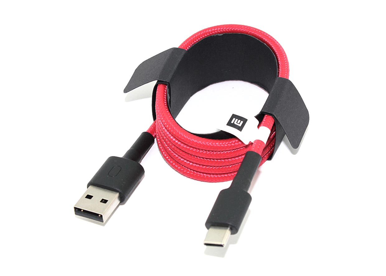 Кабель Xiaomi Mi Braided USB Type-C 1m красный