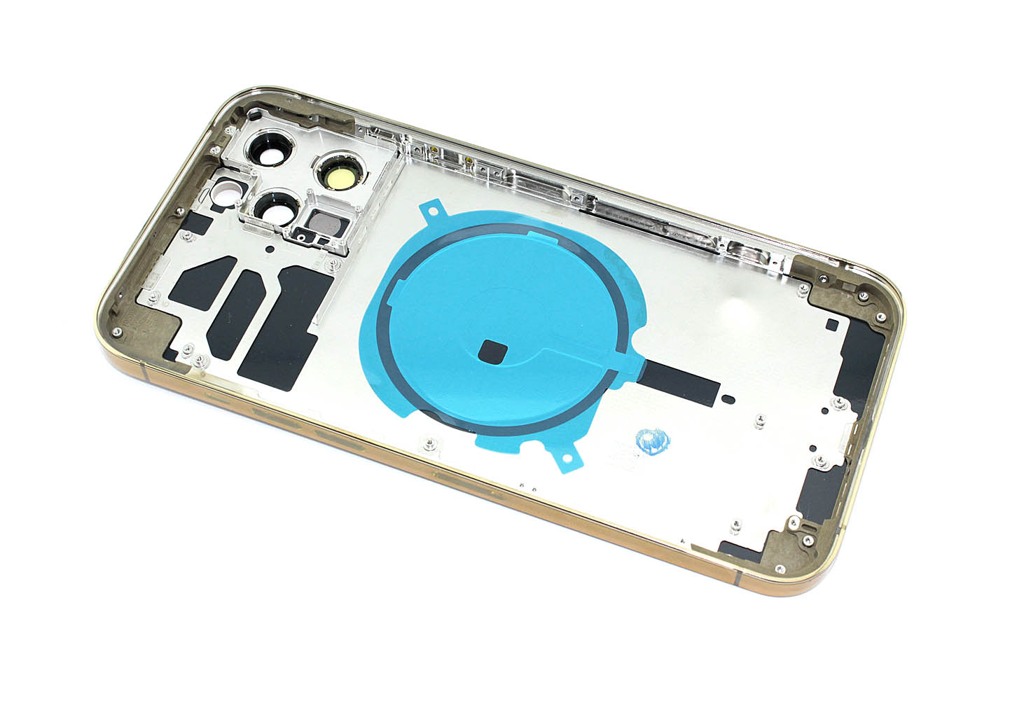 Задняя крышка (корпус) в сборе с рамкой для Apple iPhone 12 Pro Max золотая