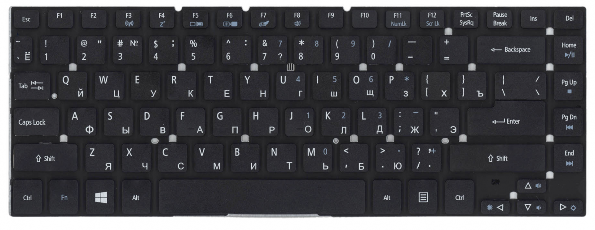 Клавиатура Acer Aspire ES1-511 без рамки, OEM