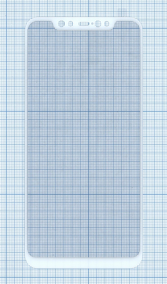 Защитное стекло "Полное покрытие" для Xiaomi Mi8 белое