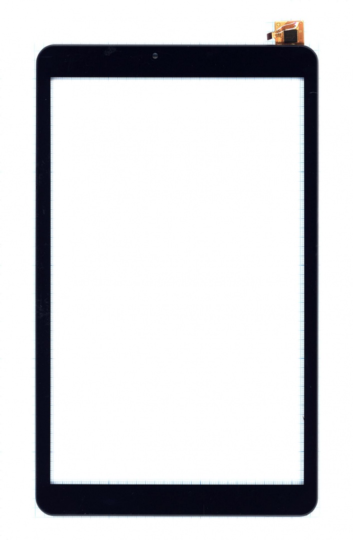 Сенсорное стекло (тачскрин) для Irbis TZ23 черное с рамкой