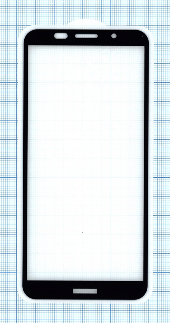 Защитное стекло "Полное покрытие" для Huawei Y5 Prime (2018) черное