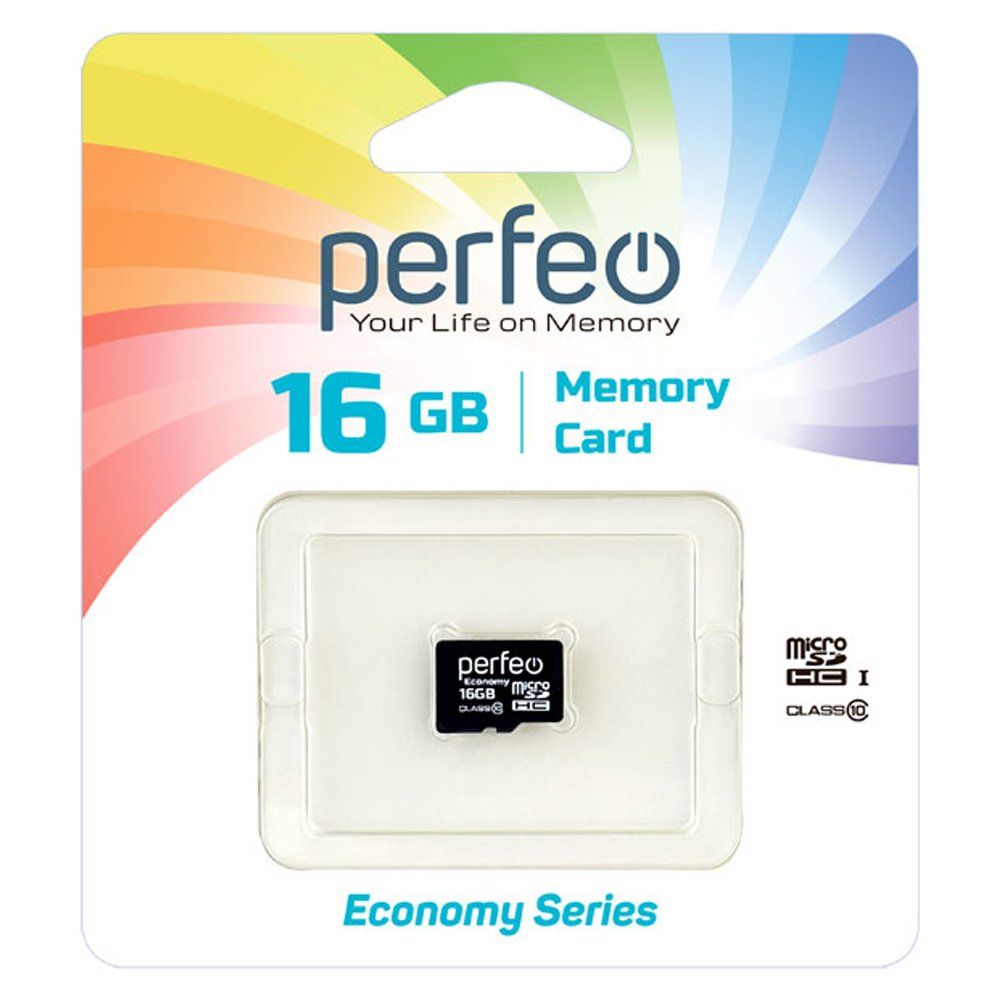 16GB PERFEO MicroSDHC class 10 ES (только для смартфонов)