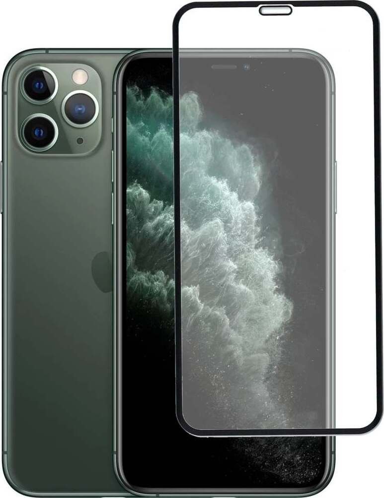 Защитное стекло во весь экран Apple iPhone 11 Pro Max черное, OEM