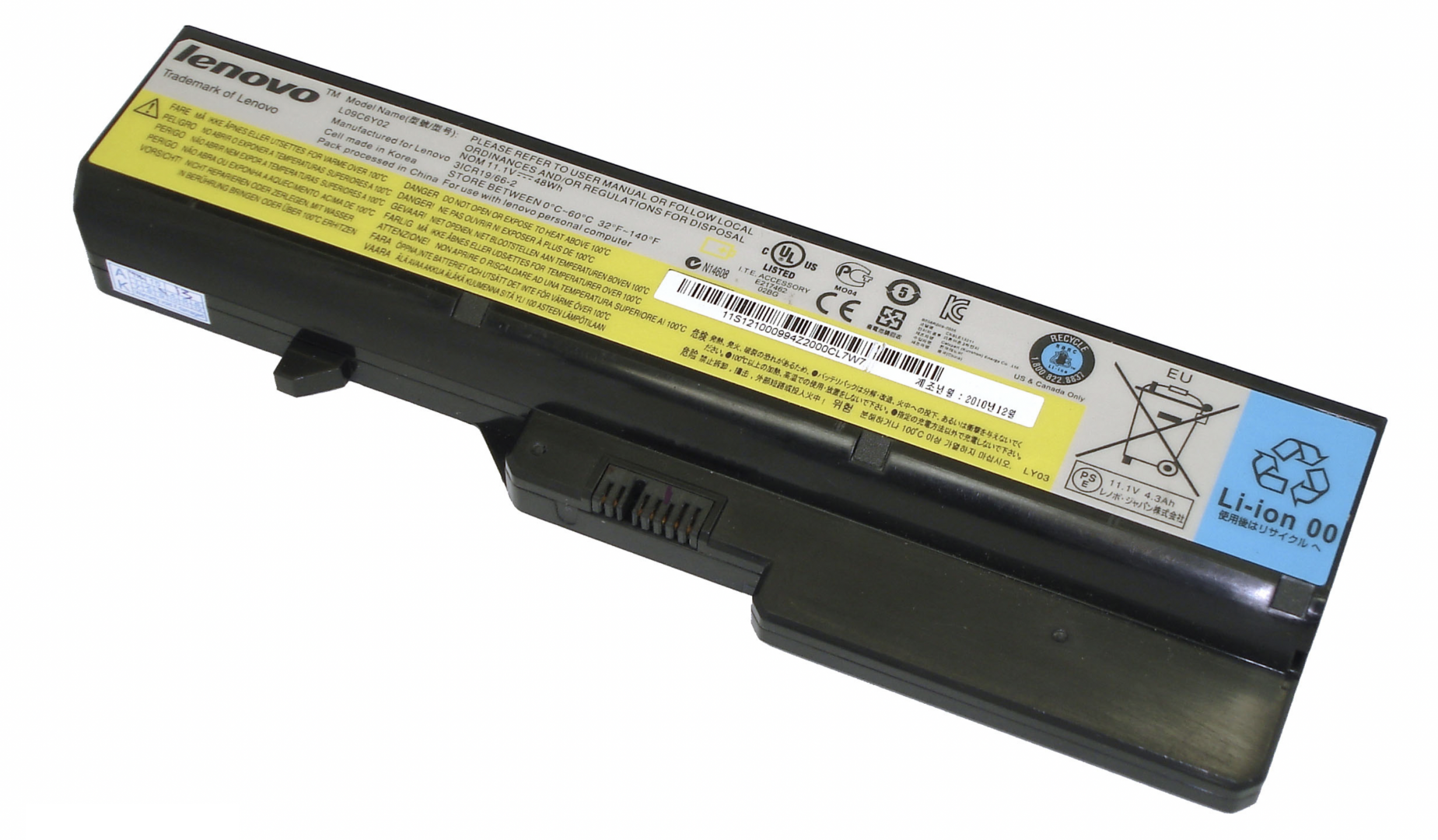 Аккумулятор Lenovo IdeaPad V460 11.1V, 48Wh, Original, б/у