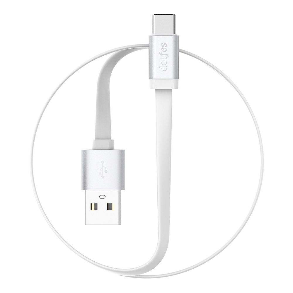 Кабель USB - TYPE-C DOTFES A05T белый (1м)