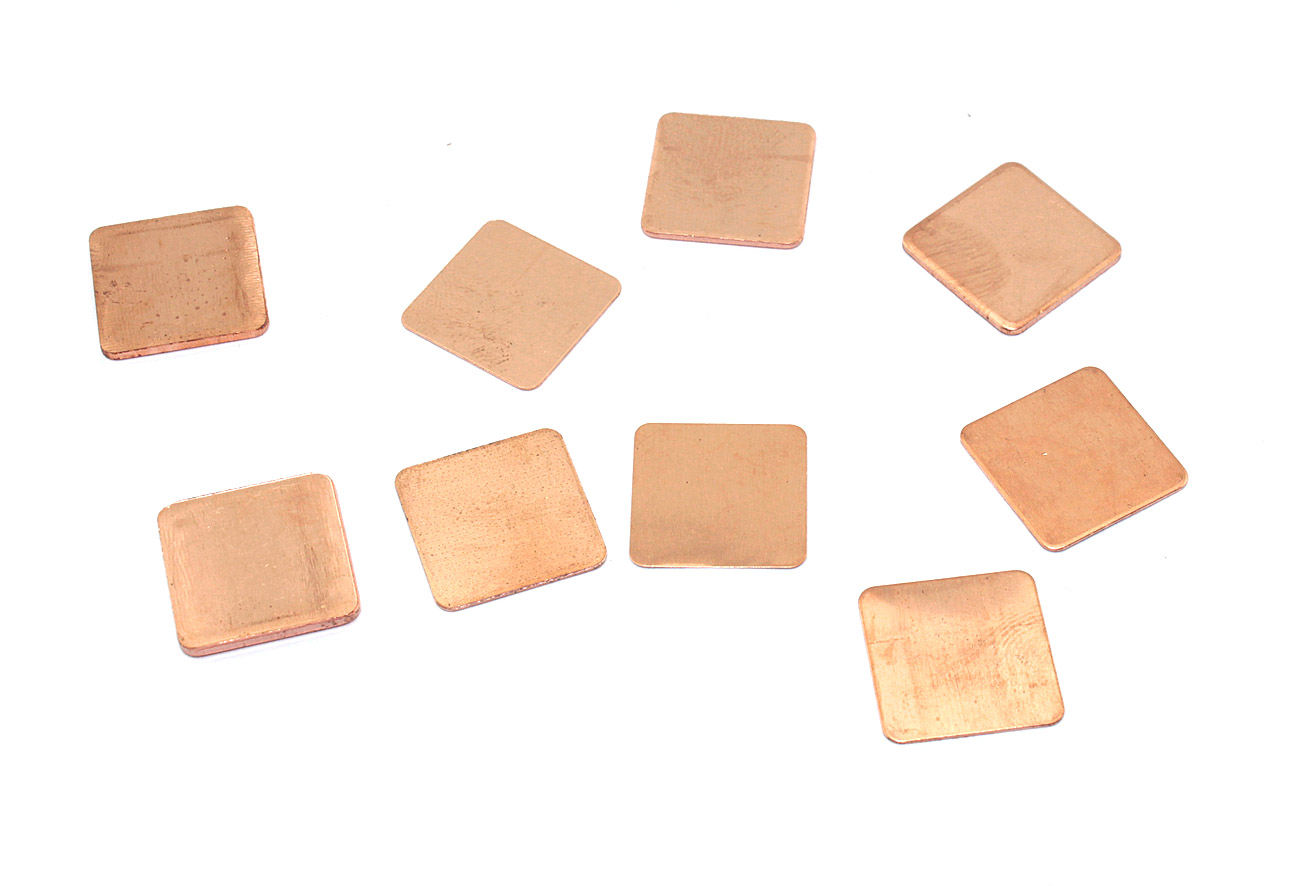 Набор медных термопрокладок 9 шт, разной толщины