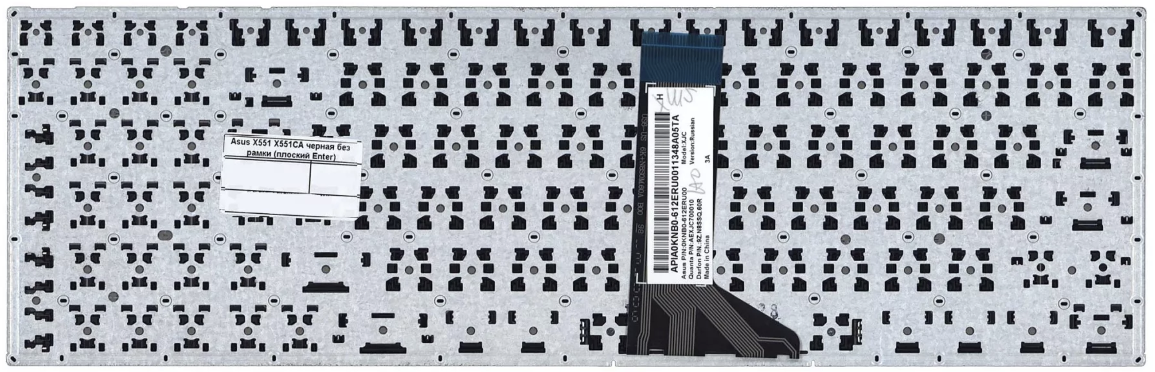 Клавиатура ASUS X551MA плоский Enter, чёрная OEM