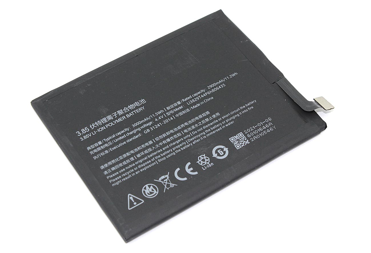 Аккумуляторная батарея Li3829T44P6h806435 для ZTE Nubia Z11 NX531J 3000mAh 3.85V