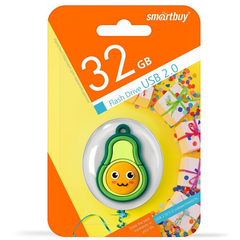 32GB USB 2.0 Flash Drive SmartBuy Wild Авокадо (SB32GBAVO)