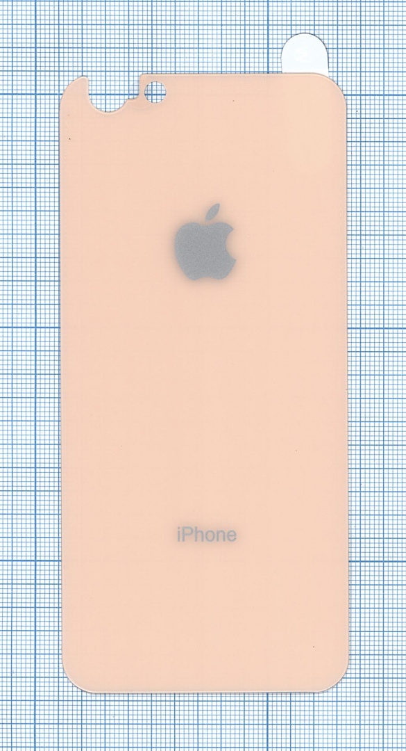Защитное заднее стекло для iPhone 6/6S Plus золотое