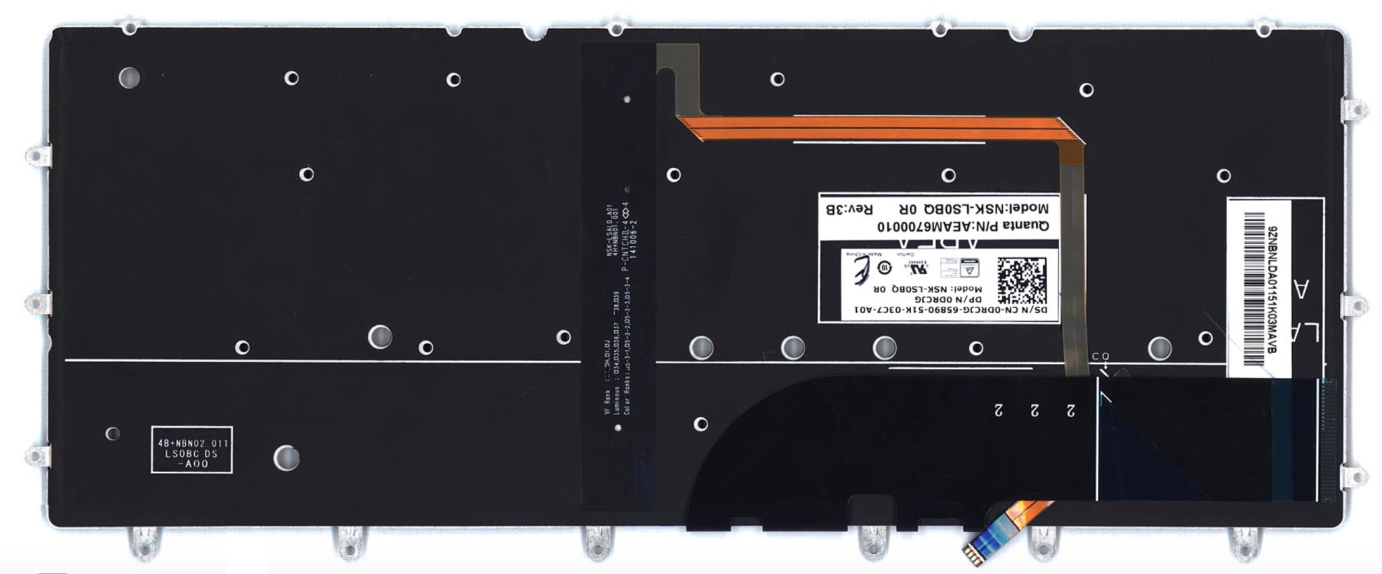 Клавиатура DELL Precision 5530, 5530-6924 с подсветкой, OEM