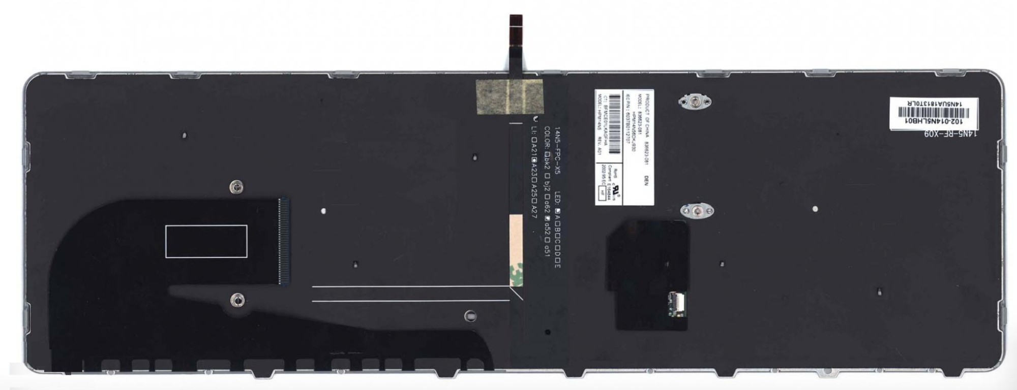 Клавиатура HP Elitebook 850 G4 Z2W88EA с серой рамкой и подсветкой, OEM